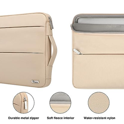 Voova 13.3-13 Inch Laptop Sleeve, Laptop Case, MacBook Case, Apricot | Slim splash-proof 13-inch laptop sleeve compatible with MacBook Pro M1-M4 Max, HP, Lenovo, Acer and Asus for daily use - color: Apricot, size: 12.6-13.6 Inch