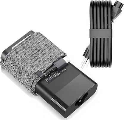 USB-C Laptop Charger 100W Compatible with HP EliteBook 800/1040/G1i/G1a X360 Series, Pavilion Plus14 14-ew,1010nr16 16-ab0000, ZBookFirefly/14/16G11,TPN-LA31,ProBook440/450G10,OmniBook7 16-ay0087nr