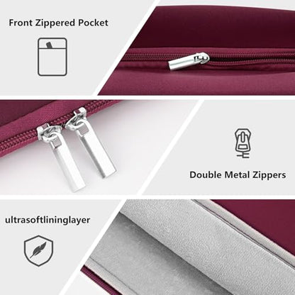 15.6 Inch Laptop Sleeve Protective Case with Zipper Pocket Compatible with 15.6" Dell G15/Legion 15.6 Inch Chromebook Computer Notebook, Red - color: Red, size: 15.6"