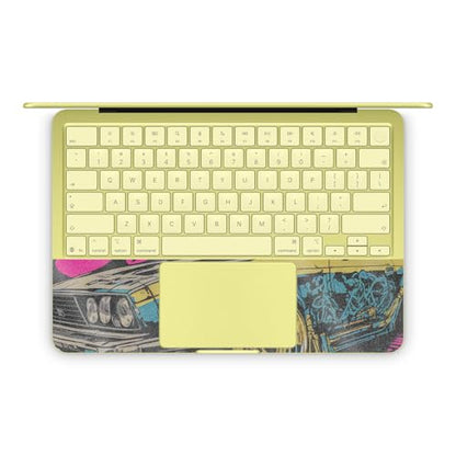 Glossy Glitter Laptop Skin Compatible with Apple MacBook Neo - Camber - Premium 3M Vinyl Protective Wrap Decal Cover - Easy to Apply | Crafted in the USA by MightySkins - color: Camber, size: MacBook Neo Full Cover Skin, style: Glossy Glitter Finish