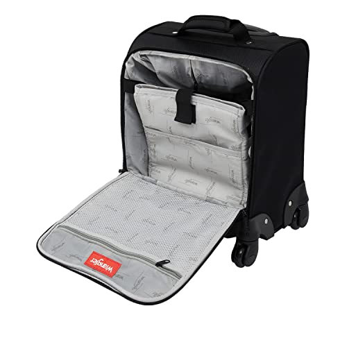 Wrangler 17" Underseat Spinner Carry-On Luggage, Black - color: Black