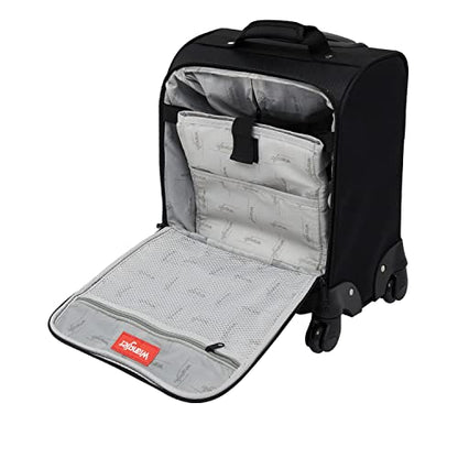 Wrangler 17" Underseat Spinner Carry-On Luggage, Black - color: Black