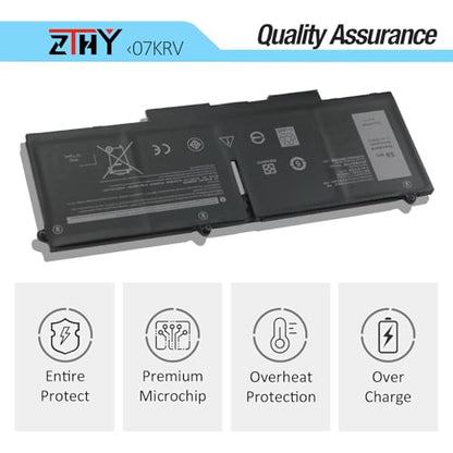 07KRV FK0VR Laptop Battery 58Wh 4-Cell Replacement for Dell Latitude 5530 | Latitude 7530 5330 7330 5430 7430 2-in-1 Precision 3570 Battery H4PVC 8WRCR 78FWY 51R71 8P81K Y86WG HFN8K P133G P134G 15.2V - size: 9.61*3.7*0.24 inch 07KRV