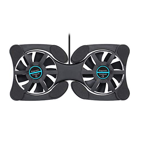 QUZHI Mini Portable Folding Foldable USB Dual Fan Cooler Cooling Pad for PC Laptop Notebook 7