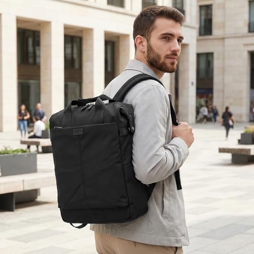 G4Free Protective 16" Laptop Backpack, Large Work Bag for Men Women, Slim Casual Backpacks for Travel, College, Business, Black - color: Black