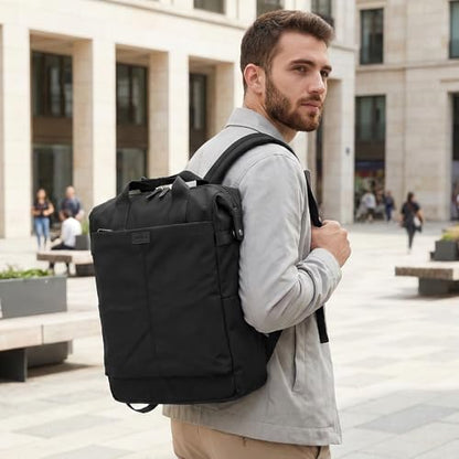 G4Free Protective 16" Laptop Backpack, Large Work Bag for Men Women, Slim Casual Backpacks for Travel, College, Business, Black - color: Black