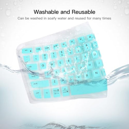 Keyboard Cover Skin for Logitech Wave Keys MK670 Combo Wireless Ergonomic Keyboard Skin, Logitech Wave Keys Wireless Ergonomic Keyboard Cover Protector Skin Accessories, Mint - color: Mint