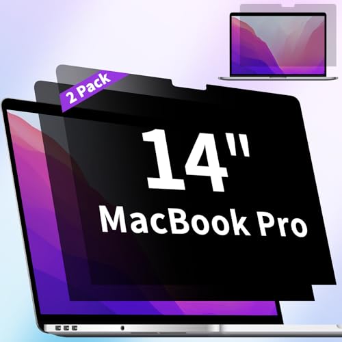 2 Pack Privacy Screen Compatible with MacBook Pro 14 Inch Screen Protector (2021-2025, M1, M2, M3, M4, M5, Pro/Max, Laptop Privacy Screen Shield Matte Anti Blue Light Glare Film for MBP 14.2'' - size: MacBook Pro 14 Inch (2021-2025, M1/M2/M3/M4/M5)