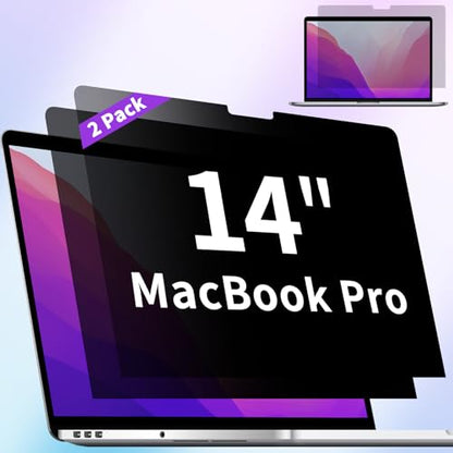 2 Pack Privacy Screen Compatible with MacBook Pro 14 Inch Screen Protector (2021-2025, M1, M2, M3, M4, M5, Pro/Max, Laptop Privacy Screen Shield Matte Anti Blue Light Glare Film for MBP 14.2'' - size: MacBook Pro 14 Inch (2021-2025, M1/M2/M3/M4/M5)