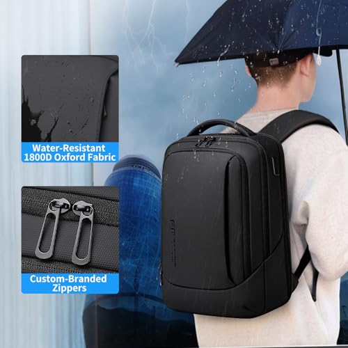 FENRUIEN Laptop Backpack for Men, 15.6 Inch Work Backpack, Water-Resistant 1800D Oxford for Office/Commute/Travel - style: Commuter Backpack