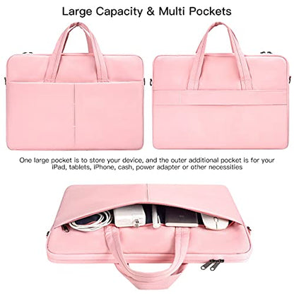 17-17.3 Inch Laptop Shoulder Sleeve Bag Women Ladies Briefcase Handbag for HP Envy 17/Pavilion 17/OMEN 17.3, Dell G3 G7 17.3/ Inspiron 17, Acer Aspire 17, ASUS ROG MSI GS75 GF75 Lenovo 17.3 Case, Pink - color: Pink, size: 17.3 Inch