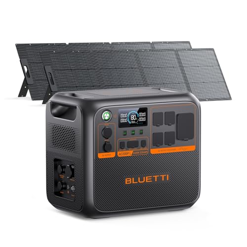 BLUETTI AC200PL Solar Generator & 2x200W Solar Panel Included 2304Wh LFP | Expandable to 8448Wh, 4 2400W AC Outlets 3600W Power Lifting Portable Power Station, TT30 for RV, Camping, Outage, Home Use - style: BLUETTI AC200PL+2x2000W