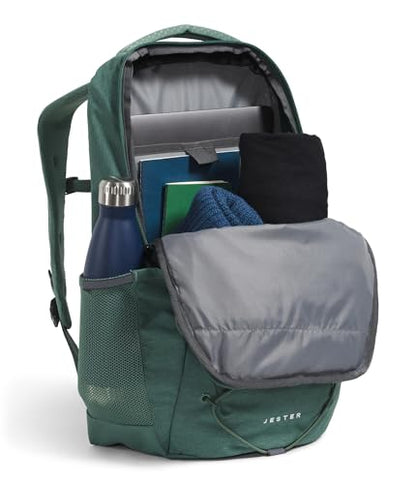 The North Face Jester Everyday Laptop Backpack, Duck Grn Dk Hth, OSFA | Commuter Travel Bag, Laptop Sleeve, Water-Repellent - color: Duck Green Dark Heather