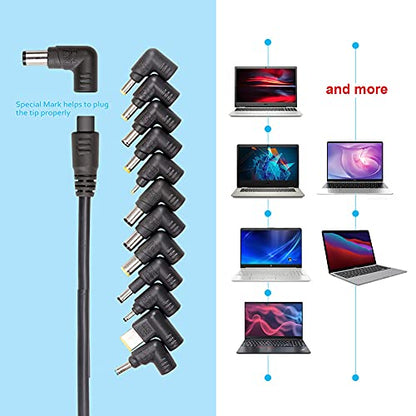 Universal Laptop Charger with LCD Display 90W, Slim AC Adapter Power Supply Cord with USB Port 5V2.1A, for Mobile|Tablet Compatible with Lenovo HP Dell Toshiba Samsung Acer Asus and Most Notebooks