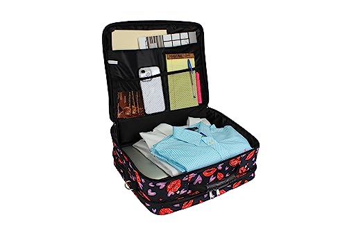 World Traveler Rolling 17-Inch Laptop Briefcase Computer Case - Lips and Hearts - color: Lips and Hearts