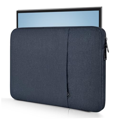 15.6 inch Portable Monitor Case, Protective Carrying Sleeve for Most 15.6-16.1 inch Portable Monitor with Accessory Pocket, Navy Blue - color: Navy Blue, size: 15.6 Inch