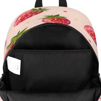 Strawberry Laptop Backpack for Women Men, 18.3 Inch Travel Work Backpacks, Strawberries Waterproof Computer Casual Daypack Nurse Teacher Bags - color: Multicolor 11