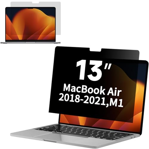 Privacy Screen for MacBook Air 13 Inch M1 (2018, 2019, 2020, 2021), Reduce Eye Strain Anti Glare Blue Light Laptop Privacy Screen Shield, Anti Scratch Protector for Mac 13In - size: MacBook Air 13 Inch(2018-2021)