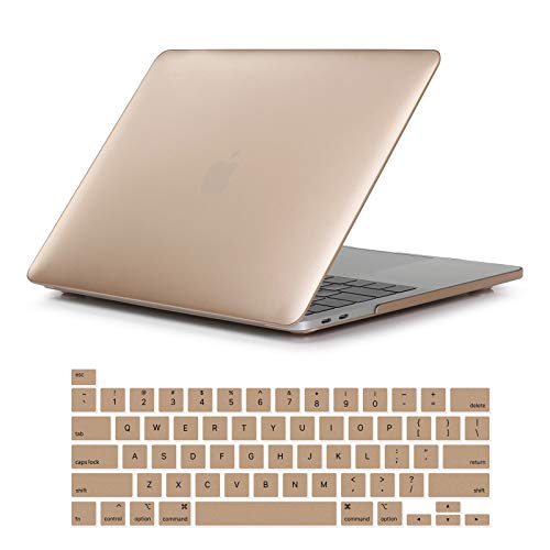 Se7enline for MacBook Pro 13 inch Case M2/M1 2026-2020 A2338,Gold | Hard Shell Laptop Case Washable Keyboard Cover Skin Anti-Scratch Anti-Drop Heat Dissipation Full Port Access Slim Lightweight - color: Gold