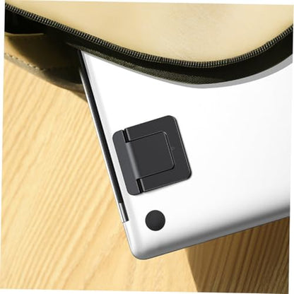 Kichvoe 2pcs Foldable Laptop Stand Desktop Laptop Holder Portable Notebook Support Bracket Black for Travel Work Home