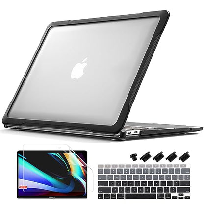 Batianda Ultimate Case for MacBook Air 13 Inch 2018-2020, Transparent | Fits M1/Intel Models A2337/A2179/A1932, Lightweight Slim Design, Carbon Fiber Side Texture, Matte Translucent Hard Shell - color: Transparent