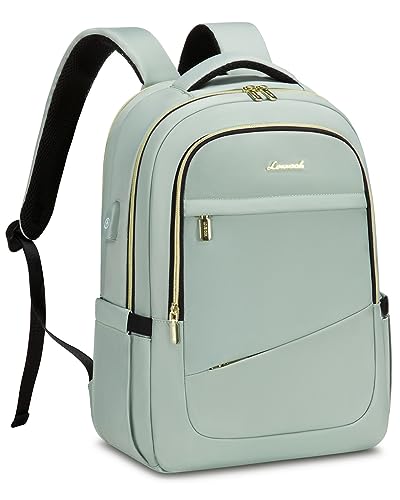 LOVEVOOK Laptop Backpack for Women, Slim Business Laptops Bag with Separate Computer Compartment Stylish Daypack for College Work Travel, Fits 15.6" Laptop - color: C-mint Green, size: 15.6-Inch