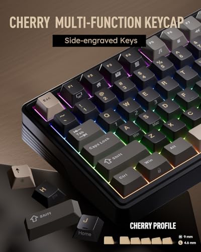 RK ROYAL KLUDGE M100 Mechanical Keyboard w/Screen & Dual Knobs, 96% Tri-Mode Gasket Mount Wireless Gaming Keyboard with Number Pad, Hot Swappable Cream Switch, Black - color: Black