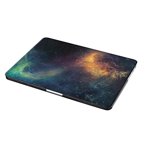 UESWILL Galaxy Pattern Hard Shell Case Compatible with MacBook Pro 13 inch with Retina Display No CD-ROM (Model A1502/A1425, Early 2015/2014/2013/Late 2012), Nebula/Green - color: Pattern: Nebula/Green, size: MacBook Pro 13" Retina A1502/A1425