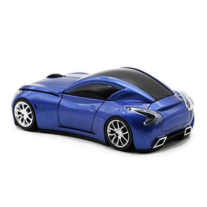 MGbeauty Sports Car Mouse Wireless Mouse Computer Mice Laptop Optical Gaming Mouse for PC MAC(Blue) - color: Blue