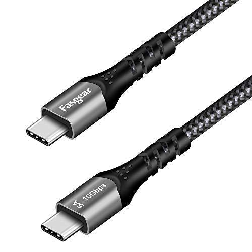 Fasgear USB C to USB C Cable, 6ft, Black | 10Gbps USB 3.1 Gen 2, 100W Fast Charge 5A Power Delivery, 4K@60Hz Video Output, Compatible Quest, Mac-book, Matebook, SSD - color: Black, size: 6ft
