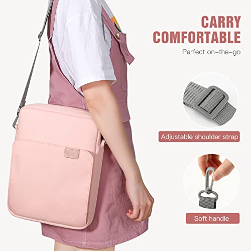 TiMOVO 9-11" Tablet Sleeve Bag Carrying Case with Strap, Pink | Fits iPad A16 11", Pad Air 11/5th & 4th 10.9", 10th Gen/10.2", Galaxy Tab A11 Plus, Multi-Pocket, Handle, Padded Protection - color: A-Pink, size: 9-11