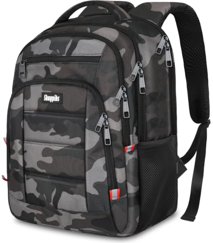 Skaypibs Backpack for Men Women, School Backpack, Anti Theft Carry On Flight Approved Business Work Travel 15.6 Inch Computer Laptop Backpack, BookBag for teen, Camo - color: A5-camouflage, size: 15.6