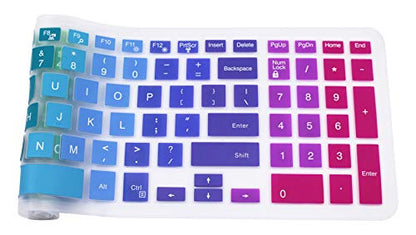 Keyboard Cover Compatible with 15.6" Dell Inspiron 15 3000 5000 7000 Series; 15.6 inch Dell G3 G5 G7 Series; 17.3" Dell Inspiron 17 5000 Series; 17.3" Dell G3 Series (with Numeric Keypad) - Rainbow - color: Rainbow
