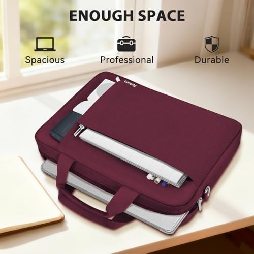 Ferkurn Laptop Bag Case for Women Men Computer Bag Compatible with HP Envy Pavilion Omen/LG Gram/MSI/Dell Inspiron XPS/Lenovo/Acer, Shoulder Strap Carrying Messenger Briefcase, Red, 17 17.3 Inch - color: Red, size: 17.3 inch