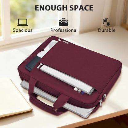 Ferkurn Laptop Bag Case for Women Men Computer Bag Compatible with HP Envy Pavilion Omen/LG Gram/MSI/Dell Inspiron XPS/Lenovo/Acer, Shoulder Strap Carrying Messenger Briefcase, Red, 15.6 16 Inch - color: Red, size: 15.6 inch