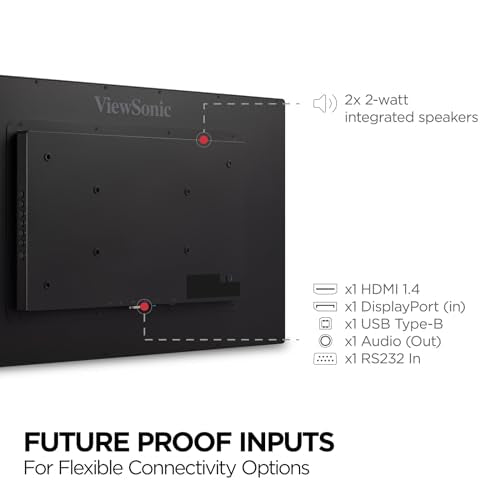 ViewSonic TD3207 32 Inch 1080p Touch Screen Monitor, 10-Point Multi-Touch for Information Kiosks and Public Displays, 7H Hardness Glass, Advanced Ergonomics, HDMI, DisplayPort, USB - style: 32-Inch