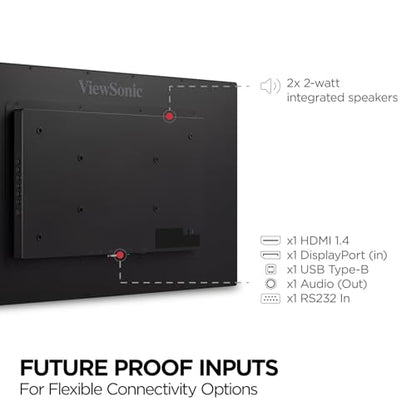 ViewSonic TD3207 32 Inch 1080p Touch Screen Monitor, 10-Point Multi-Touch for Information Kiosks and Public Displays, 7H Hardness Glass, Advanced Ergonomics, HDMI, DisplayPort, USB - style: 32-Inch