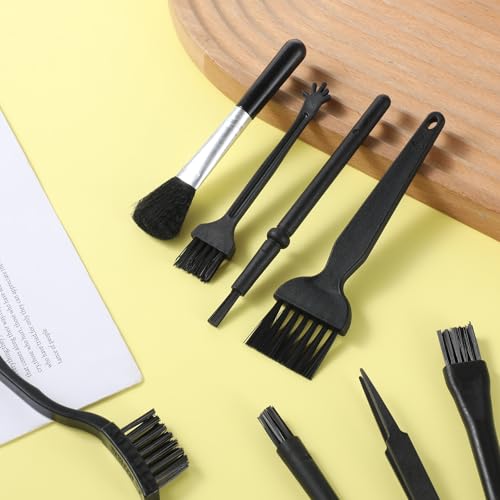 8 PCS Keyboard Brush for Pc Electronic Cleaning Brushes Computer Cleaning Kit for Laptop Keyboard Camera Computer (Black)