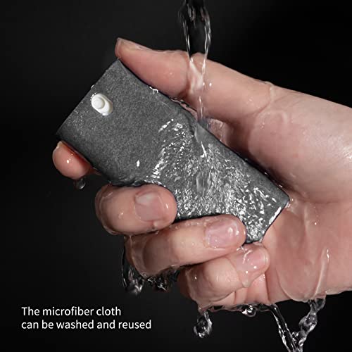 CLICK CLEAN Screen Cleaner with Pull-Out Stand & Microfiber, Grey | Fine Mist Spray, Streak-Free, Anti-Static, Removes Fingerprints & Smudges, Gentle Formula, For Phones, Laptop and Tablet - color: Grey