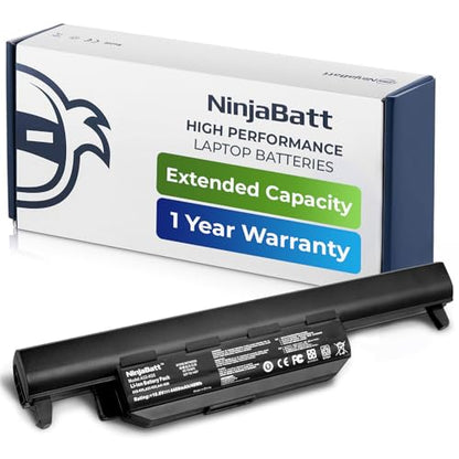 NinjaBatt Battery for Asus A32-K55 K55 K55N K55VD K55VM Q500 Q500A | Fits R503U R503A R503C X75VD K75VM K75VD K75DE K45VS K45VJ K55DR K55VS R400 R500 R700 – 6 cells 4400mAh 48Wh - size: ASUS A32-K55 Q500