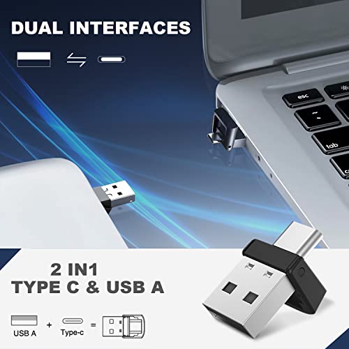 Rechargeable Presentation Clicker for Laptop PowerPoint, USB-A USB-C Presentation Pointer, Wireless Presenter Remote Power Point Clicker for Computer/Mac/PPT/Google Slide Advancer - style: Metal Rechargeable 01 Red Light