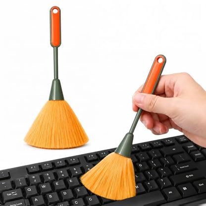 Keyboard Cleaning Brush Computer Cleaning Brush Portable Small Dust Brush for Keyboard Laptop Desk Electronics - color: Orange