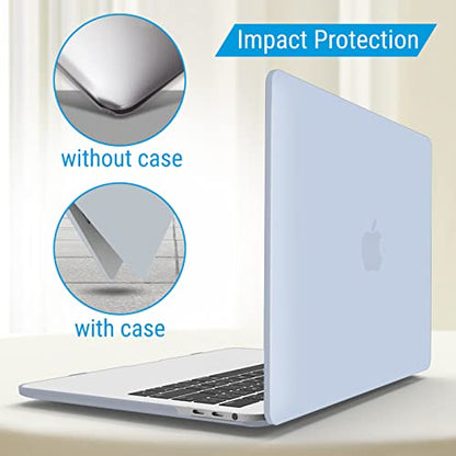 IBENZER Compatible with MacBook Pro 13 Inch Case M2 M1 2026 2025 2024 2023 2022 A2338 A2289 A2251 A2159 A1989 A1706 A1708, Hard Shell Case & Keyboard Cover for Mac Pro 13, Sierra Blue,T13SIBL+1 - color: Sierra Blue