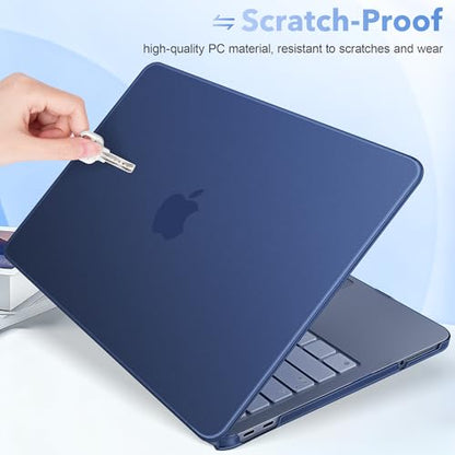 May Chen Compatible with MacBook Neo 13 inch Model A3404 2026 Release, Slim & Lightweigh Frosted Finish Protective Case with Keyboard Cover&Screen Protector, Frosted Indigo - color: Frosted Indigo