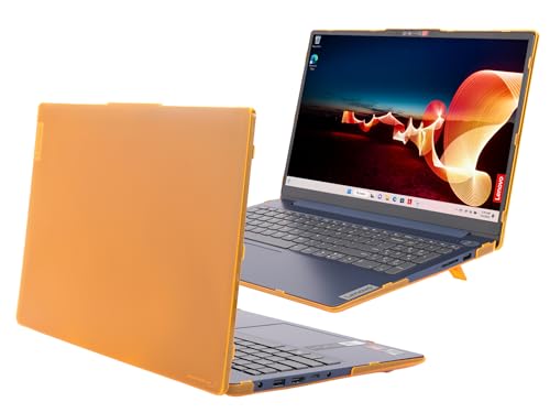 mCover Case Compatible ONLY for 2022-2024 15" Lenovo IdeaPad Slim 3 ｜ 3i 15ABR8 / 15AMN8 / 15IAH8 / 15IAN8 / 15IRH8 / 15IRU8 Windows Computers (NOT Fitting Any Other Lenovo Models)- Orange - color: Orange
