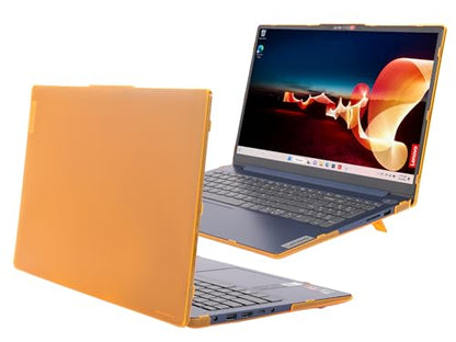 mCover Case Compatible ONLY for 2022-2024 15" Lenovo IdeaPad Slim 3 ｜ 3i 15ABR8 / 15AMN8 / 15IAH8 / 15IAN8 / 15IRH8 / 15IRU8 Windows Computers (NOT Fitting Any Other Lenovo Models)- Orange - color: Orange