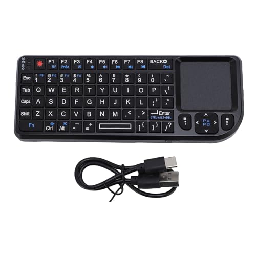 LICAEVEY Wireless Keyboard with Touchpad, Rechargeable Backlit Portable Keyboard, 2.4GHz USB for PC & USB C Devices, Ultra Thin Compact Design