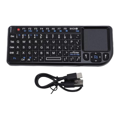Yunseity Wireless Keyboard with Touchpad, 69 Keys USB Rechargeable Portable Keyboard, Backlit, Ultra Thin Compact Full Size for PC, Android, Linux System