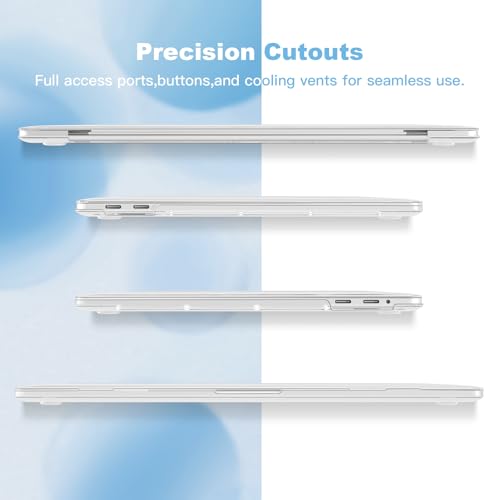 Teryeefi Printing Case for MacBook Pro 13 inch M2 M1 Chip (2022 2020 2019 2018 2017 2016) A2338 A2251 A2289 A2159 A1989 A1708 A1706, Hard Shell & Keyboard Cover & Screen Protector, Clear Polka Dots - color: Clear Polka Dots