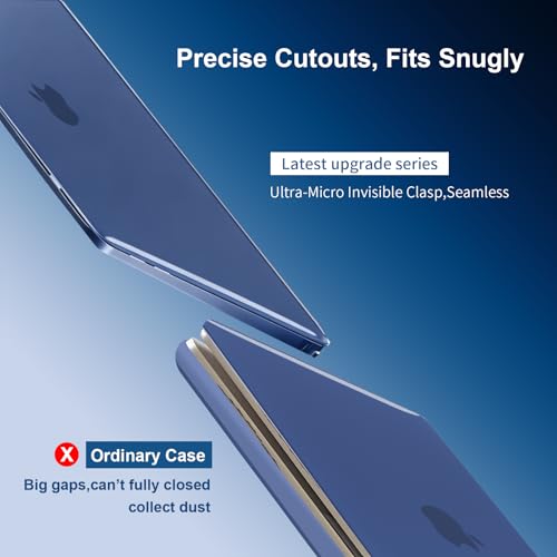Case for MacBook Neo 13 Inch, Crystal Indigo, Invisible Clasp Gap | Ultra Slim, Anti-Scratch, Plastic Hard Shell,Keyboard Skin, 2026 A18 Chip, Model A3404 - color: Crystal Indigo